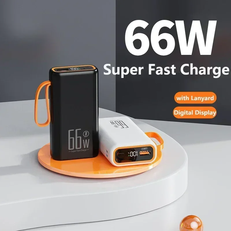 

Power Bank 30000mAh with 66W PD Fast Charging Powerbank Portable Charger External Battery Pack for iPhone Huawei Xiaomi Samsung