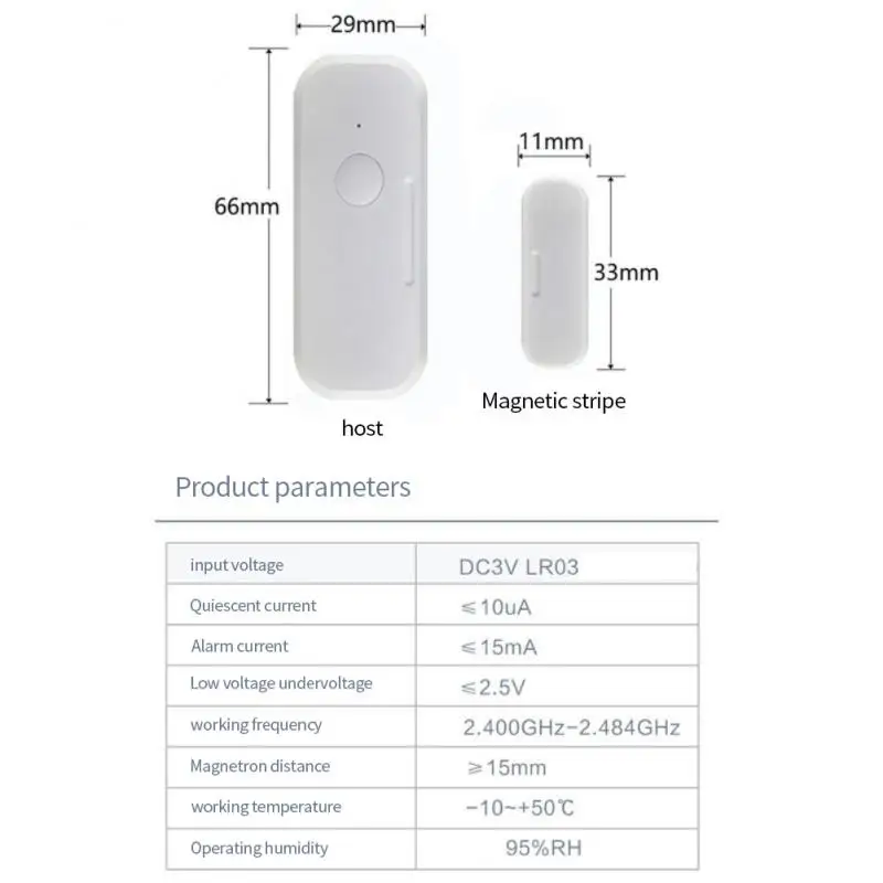 Tuya WiFi Door Sensor Gate Magnet Smart Home Security Alarm System Independence Alert Scene 90dB Siren APP Reminder Function
Tuya WiFi Door Sensor Gate Magnet Smart Home Security Alarm System Independence Alert Scene 90dB Siren APP Reminder Function