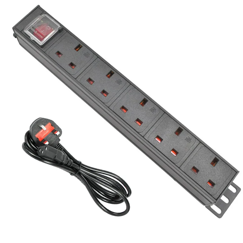 PDU Power Distribution Unit for Cabinet Strip Socket 5 way UK Standard aluminium alloy Outlets C14 port
PDU Power Distribution Unit for Cabinet Strip Socket 5 way UK Standard aluminium alloy Outlets C14 port