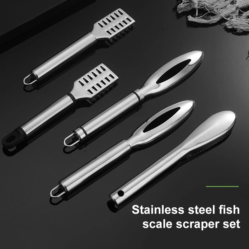 

1pc Stainless Steel Fish Scale Planer Flat Throwing Sharp Serrated Labor-saving Remove Fish Scales Knives Practical Kitchen Tool