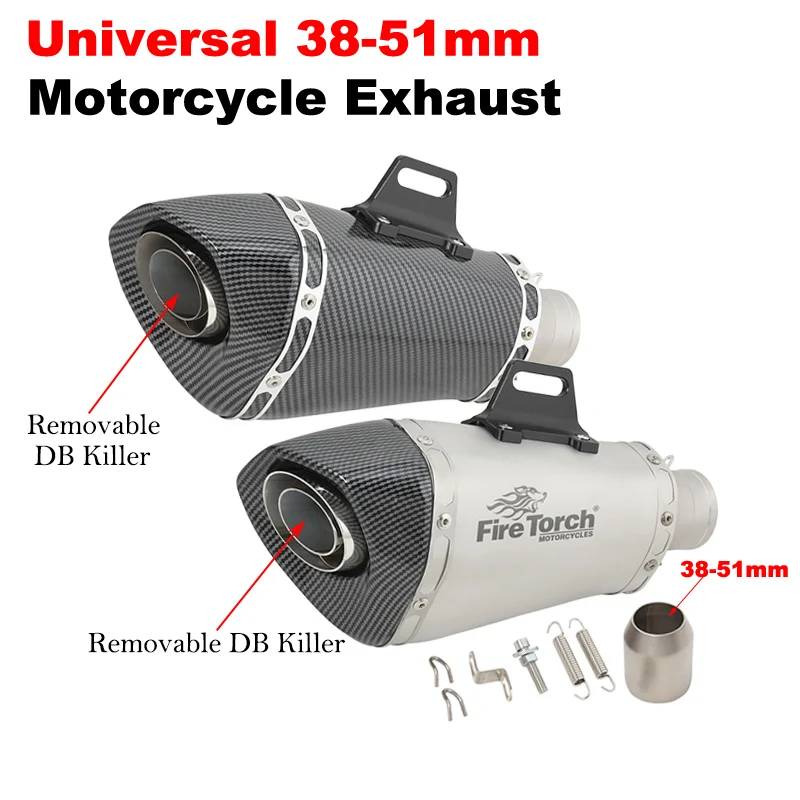 

Universal 51mm Motorcycle Exhaust Motocross Escape Modify Muffler Moto DB Killer For Z900 GSXR1000 S1000RR R6 R3 ZX6R ZX10 MT07