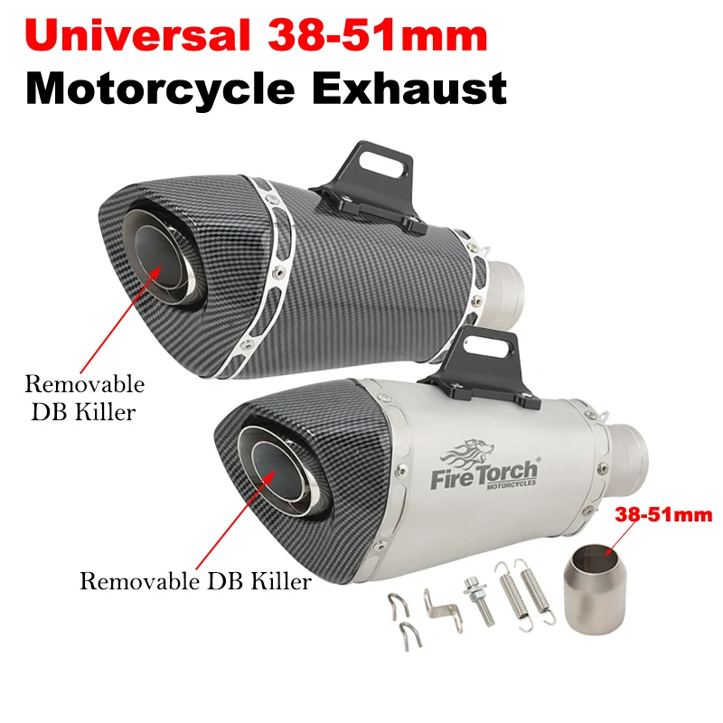 Universal 51mm Motorcycle Exhaust Motocross Escape Modify Muffler Moto DB Killer For Z900 GSXR1000 S1000RR R6 R3 ZX6R ZX10 MT07
Universal 51mm Motorcycle Exhaust Motocross Escape Modify Muffler Moto DB Killer For Z900 GSXR1000 S1000RR R6 R3 ZX6R ZX10 MT07