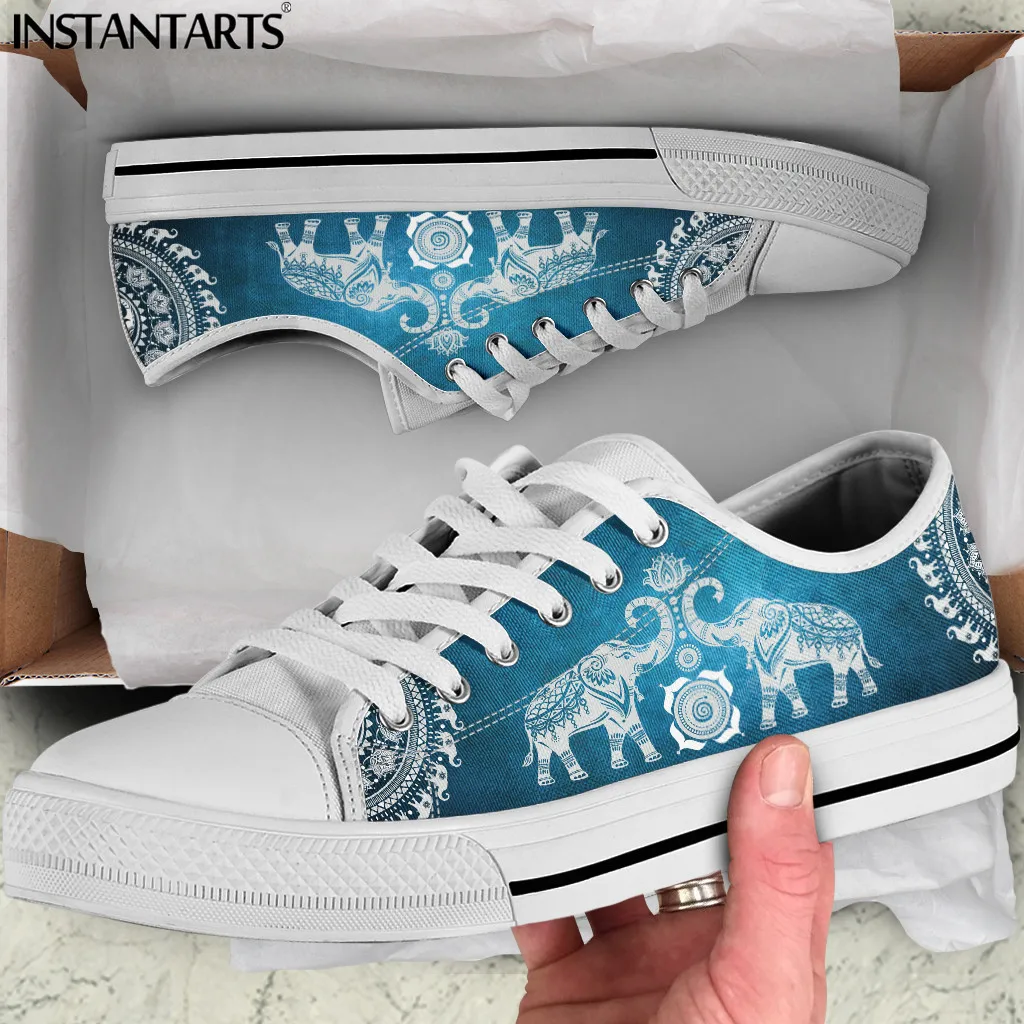 INSTANTARTS Mandala Bohemia Elephant Design Low Top Canvas for Girls Lace Up Sneakers Breathable Women Vulcanized Shoe Zapatos
INSTANTARTS Mandala Bohemia Elephant Design Low Top Canvas for Girls Lace Up Sneakers Breathable Women Vulcanized Shoe Zapatos