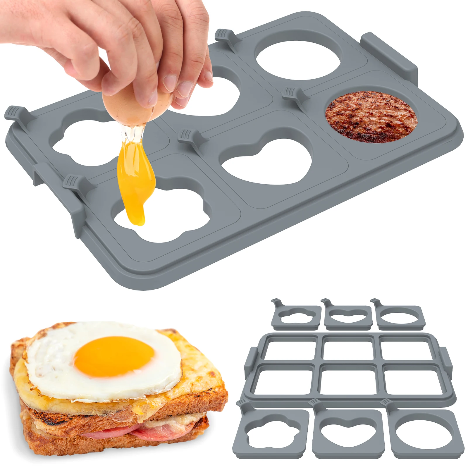 7 шт., антипригарные силиконовые формы в форме яйца 
7 шт., антипригарные силиконовые формы в форме яйца