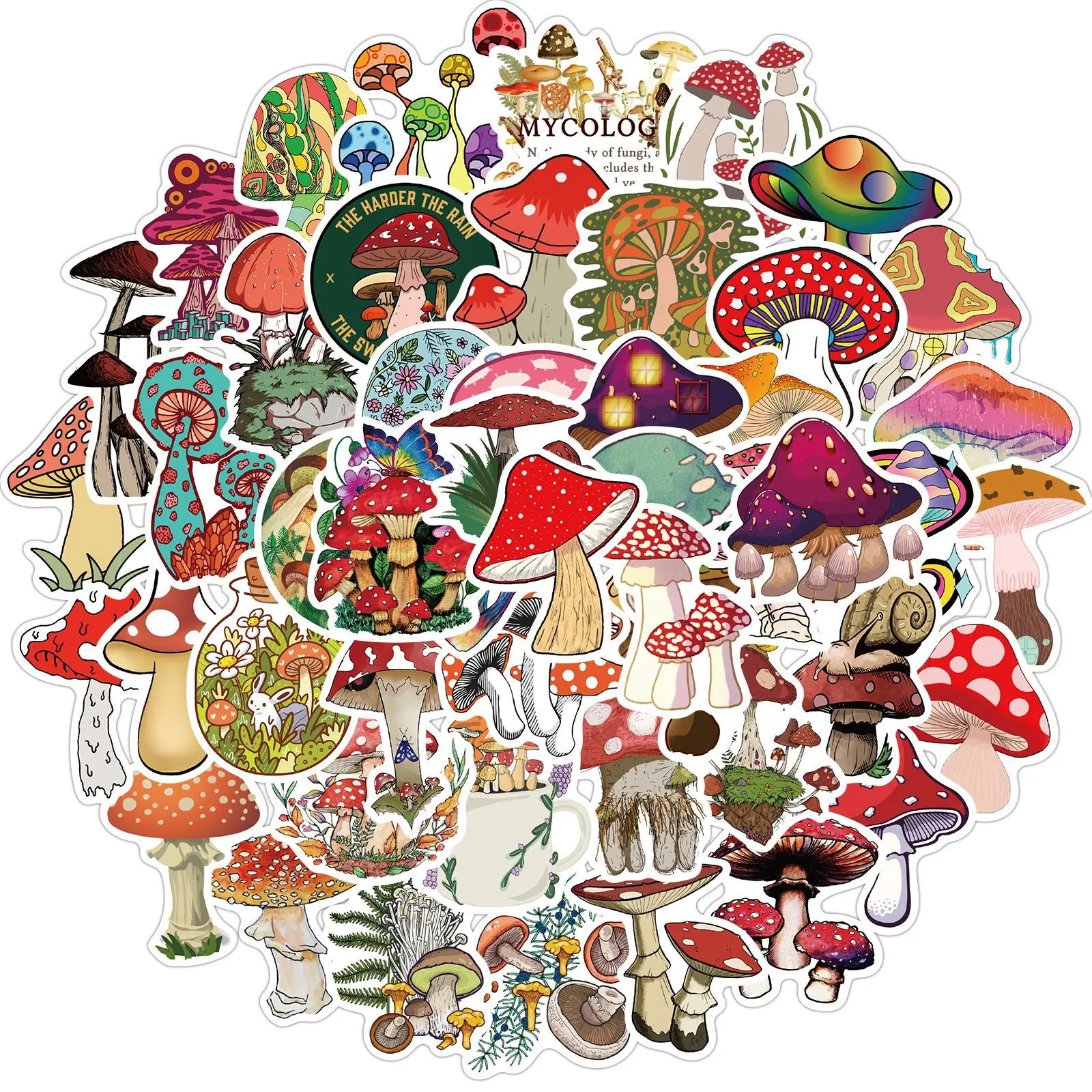 50Pcs Mushroom Stickers Agaric Graffiti Sticker Decal for Laptop Water Bottle Bike Guitar Luggage Skateboard Scrapbooking
50Pcs Mushroom Stickers Agaric Graffiti Sticker Decal for Laptop Water Bottle Bike Guitar Luggage Skateboard Scrapbooking