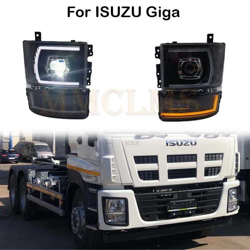 

1Pair LED Truck Head Light For ISUZU Giga HeadLight Corner Lamp