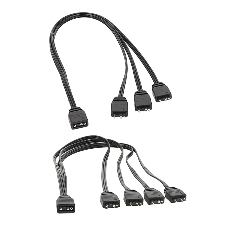 

5V 3 Pin ARGB Splitter Cable 3Pin Addressable RGB Splitter Extension and Extend Your Addressable LED Strips Fans