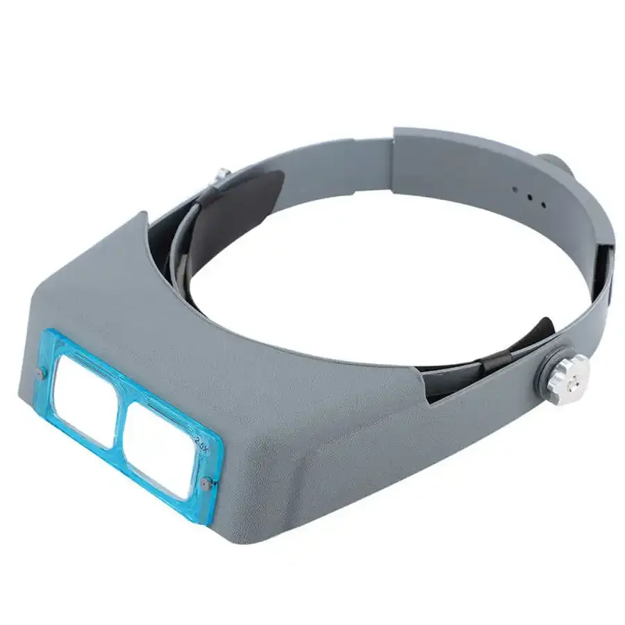 

Headband Reading Magnifier with Four Optical Glass Lenses Jewelry Repair Tool 81007-B Adjustable 1.5X/2X/2.5X/3.5X Magnifier