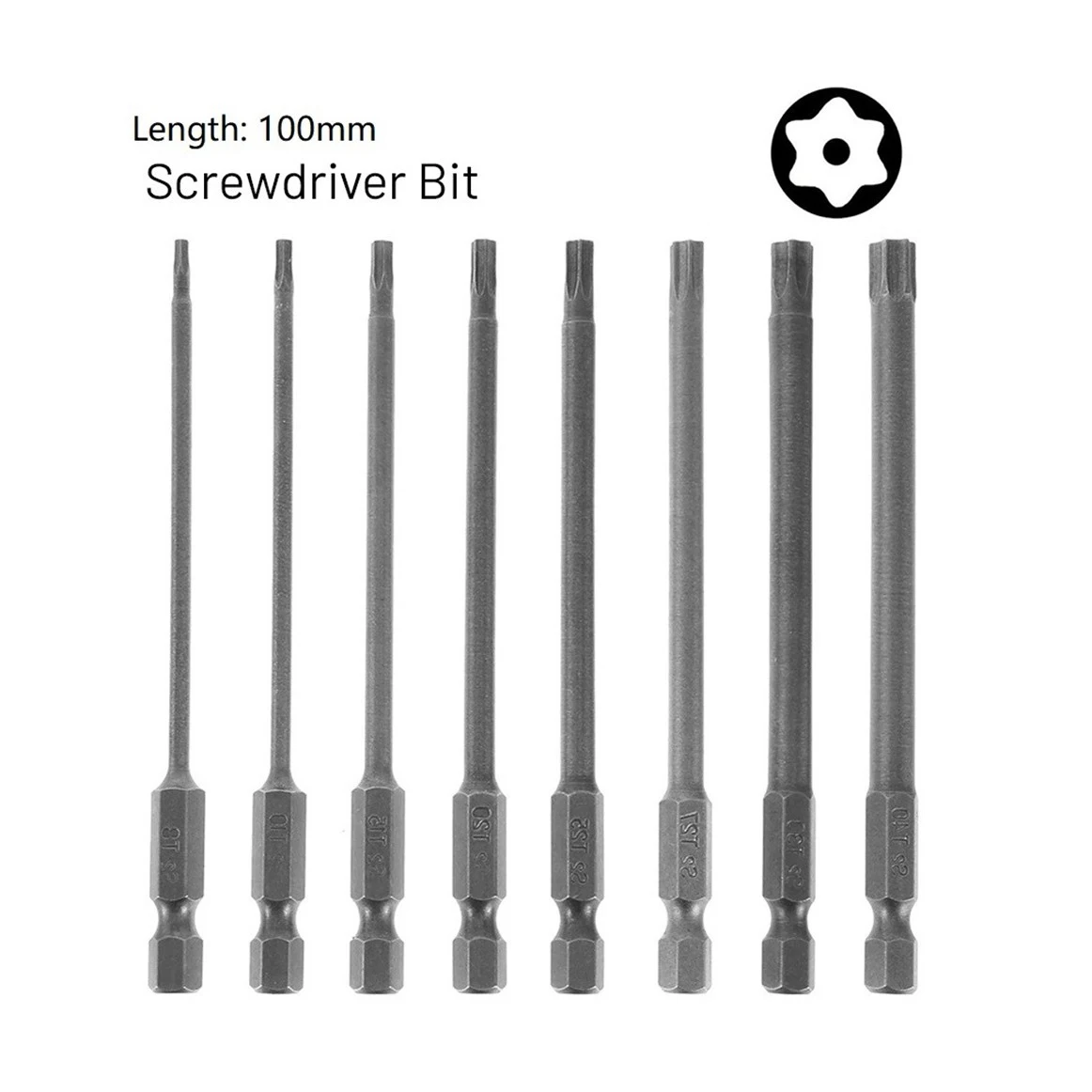 1Pcs 1/4" Hex Magnetic Torx Screwdriver Bit 100mm T8/T10/T15/T20/T25/T27/T30/T40 S2 Alloy Steel Electric Screwdriver Bits
1Pcs 1/4" Hex Magnetic Torx Screwdriver Bit 100mm T8/T10/T15/T20/T25/T27/T30/T40 S2 Alloy Steel Electric Screwdriver Bits
