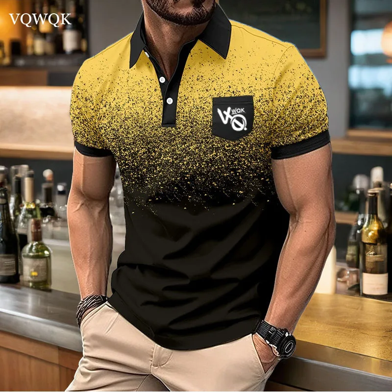 Men's polo shirt, short sleeve pocket leisure sports golf autumn coat summer running fitness top T-shirt VQWQK
Men's polo shirt, short sleeve pocket leisure sports golf autumn coat summer running fitness top T-shirt VQWQK