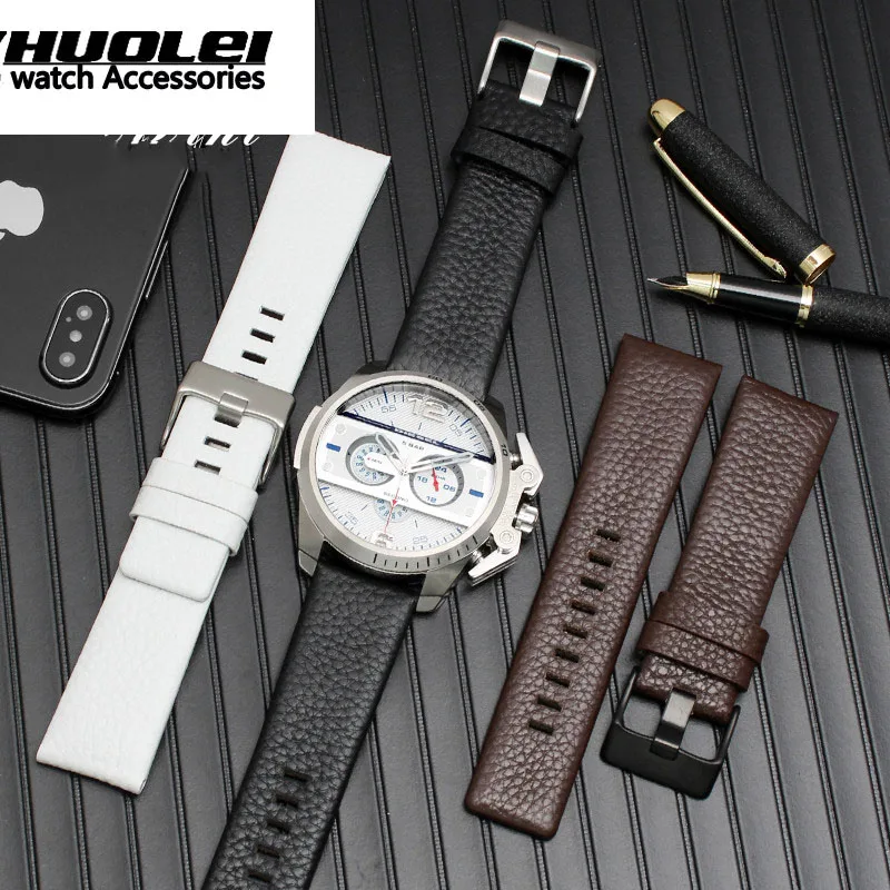 22mm 24mm 26mm 28mm 30mm High Quality Genuine Leather Genuine leather watchband Black& White& Brown watch strap for DZ7311
22mm 24mm 26mm 28mm 30mm High Quality Genuine Leather Genuine leather watchband Black& White& Brown watch strap for DZ7311