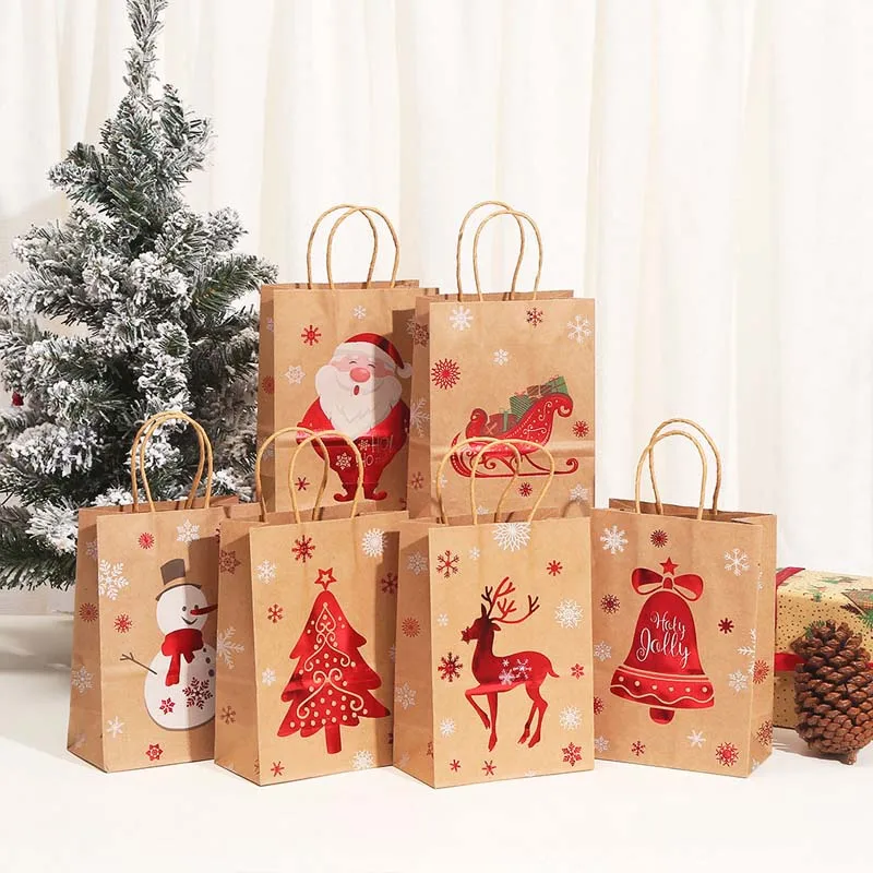 12pcs Mix Handles Christmas Gift Bag Kraft Paper Bags Santa Claus Present Bag 2024 New Year Gift Packaging Xmas Party Favors Bag
12pcs Mix Handles Christmas Gift Bag Kraft Paper Bags Santa Claus Present Bag 2024 New Year Gift Packaging Xmas Party Favors Bag