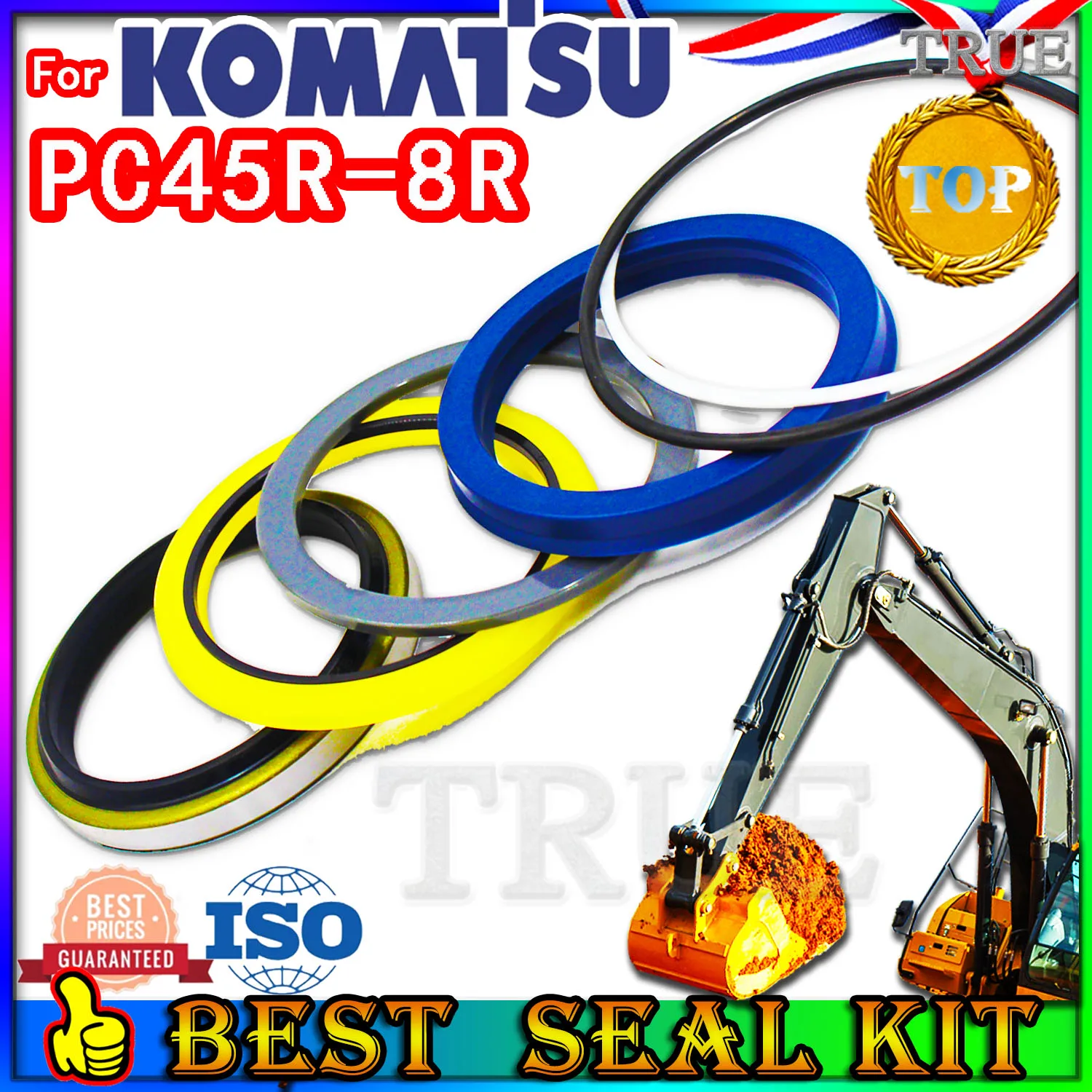 

For KOMATSU PC45R-8R Oil Seal Repair Kit Boom Arm Bucket Excavator Hydraulic Cylinder PC45R 8R Center Joint Gasket Nitrile NBR