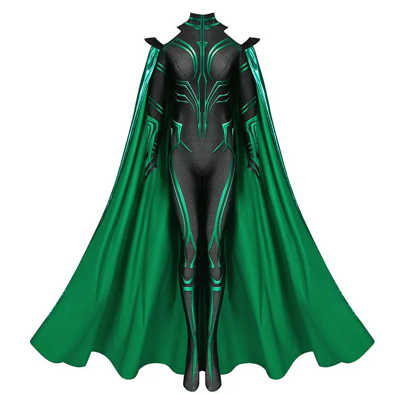 

Superhero Thor Hela Cosplay Costume Set Kids Aldult Unisex Zentai Outfits Jumpsuit Bodysuit Catsuit Cloak Manteau Suit