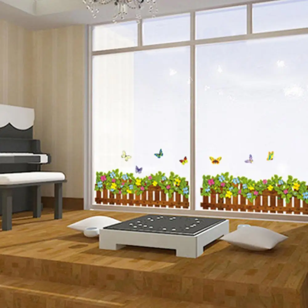 Creative Diy Flowers Fence Butterfly Wall Stickers For Kids Room Decor Pastoral Style Home Decoration Accessories PVC Wallpaper 
Creative Diy Flowers Fence Butterfly Wall Stickers For Kids Room Decor Pastoral Style Home Decoration Accessories PVC Wallpaper