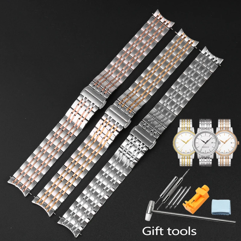 

19MM Watch Strap Substitute Tissot 1853 Carson Series T085 High-quality Steel Belt T085207a T085407A t085410A Watchband Chain