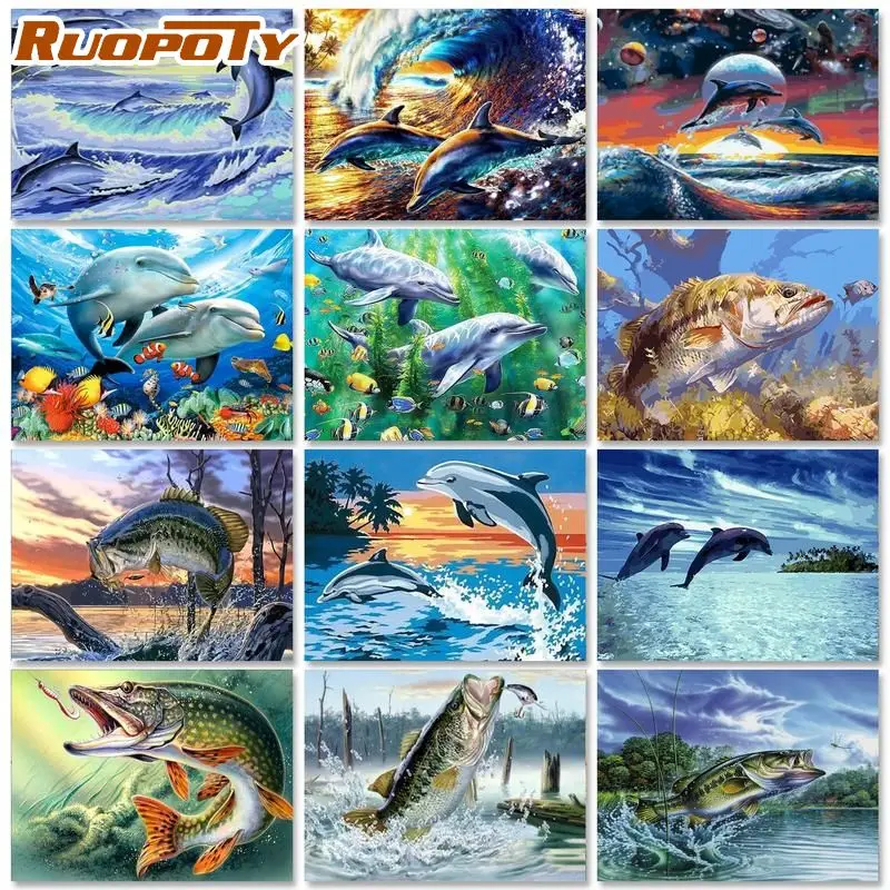 RUOPOTY Acrylic Diy Painting By Numbers Kits Modern Fish Picture With Numbers Handpainted On Canvas Acrylic Paint For Wall Artwo
RUOPOTY Acrylic Diy Painting By Numbers Kits Modern Fish Picture With Numbers Handpainted On Canvas Acrylic Paint For Wall Artwo