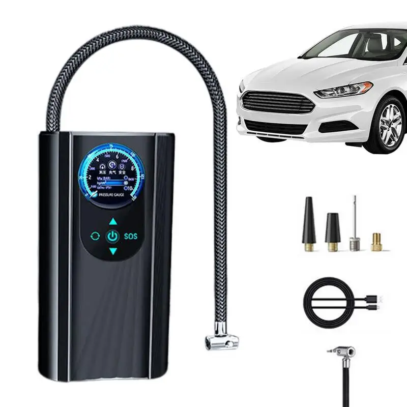 

Wireless Car Air Pump Portable Air Compressor for Car Motorcycles Bicycle Electric Tire Inflator with LCD Digital Display