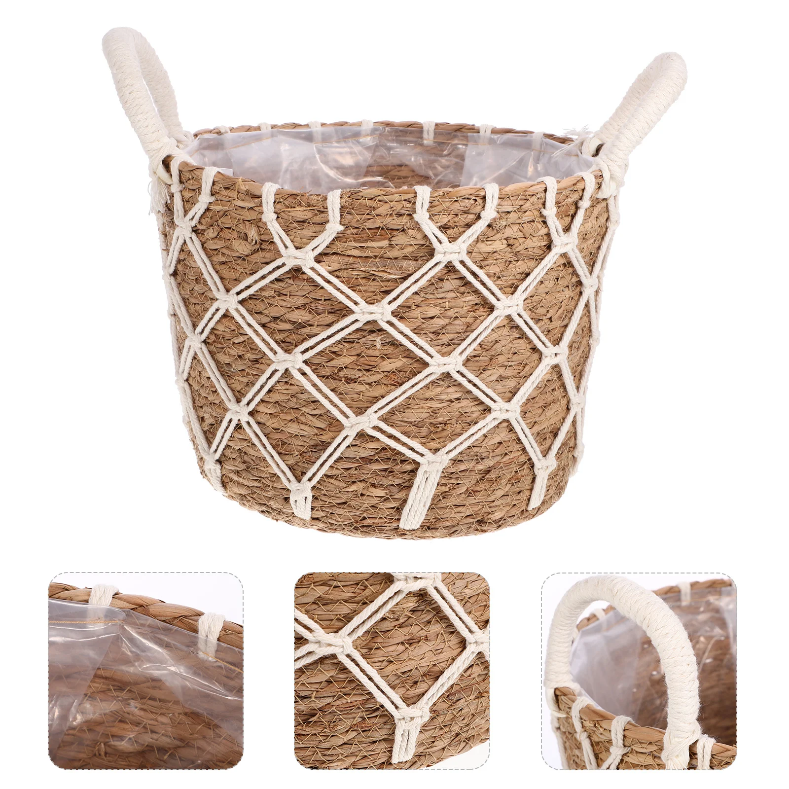 Straw Flower Pot Hand-woven Holder Basket Decor Garden Baskets Plant for Home Storage with Liner Container
Straw Flower Pot Hand-woven Holder Basket Decor Garden Baskets Plant for Home Storage with Liner Container