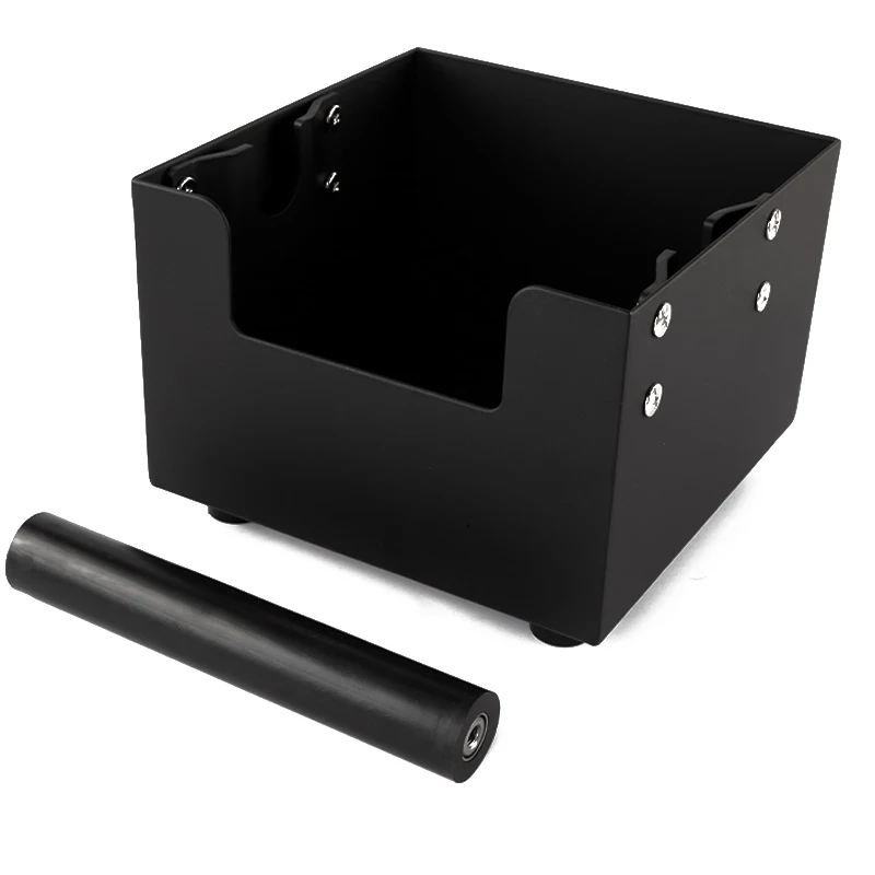 New Arrival Coffee Accessories Small Stainless Steel Coffee Knock Box Square Espresso Knock Box with stick
New Arrival Coffee Accessories Small Stainless Steel Coffee Knock Box Square Espresso Knock Box with stick