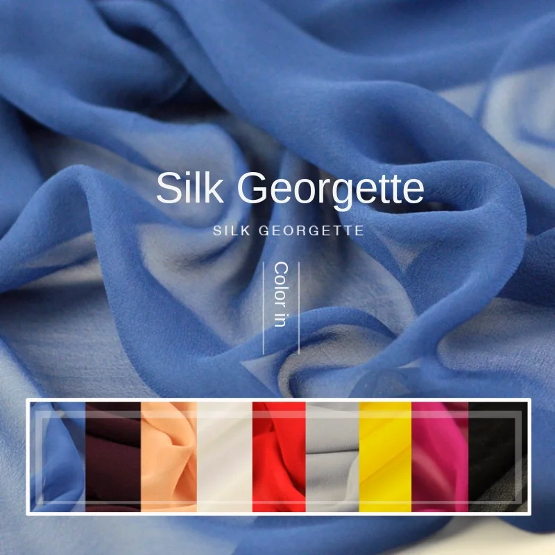 Solid Silk Georgette Fabric with Transparent Soft Skin Friendly Shirt Dress Design Sewing Wholesale Material Cloth By The Meter
Solid Silk Georgette Fabric with Transparent Soft Skin Friendly Shirt Dress Design Sewing Wholesale Material Cloth By The Meter