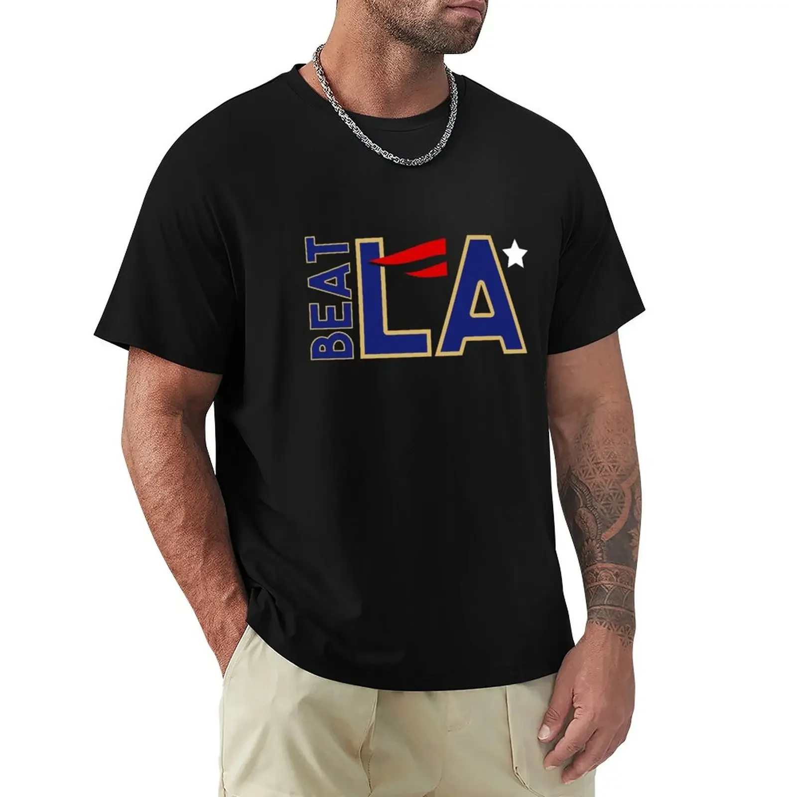 

Beat LA with Los Angeles and New England Colors T-Shirt tees plus sizes quick-drying mens cotton t shirts