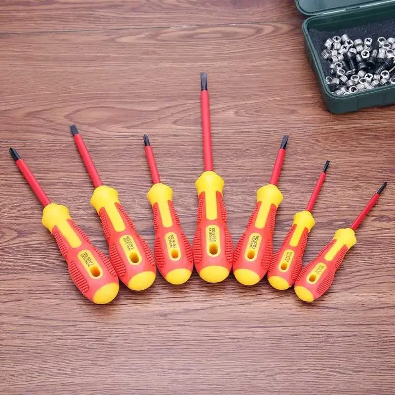 Electrician Dedicated Insulated Screwdriver Set 1000V Slotted Phillips High Voltage Resistant Screw Driver Repair Hand Tool
Electrician Dedicated Insulated Screwdriver Set 1000V Slotted Phillips High Voltage Resistant Screw Driver Repair Hand Tool