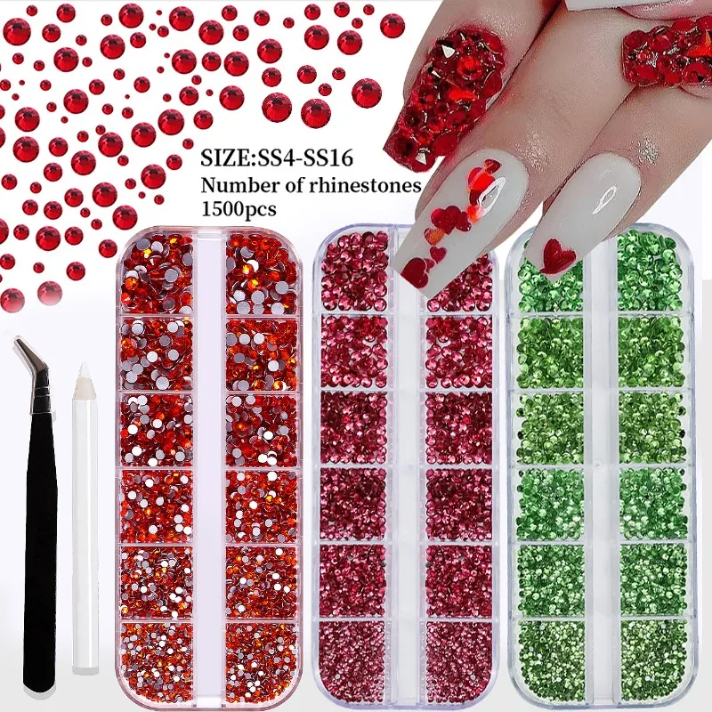 1500pcs Nail Crystal Rhinestones Glass Mixed Round Diamond Jewelry Charms Accessories Nail Art Decoration Gems with Dotting Tool
1500pcs Nail Crystal Rhinestones Glass Mixed Round Diamond Jewelry Charms Accessories Nail Art Decoration Gems with Dotting Tool