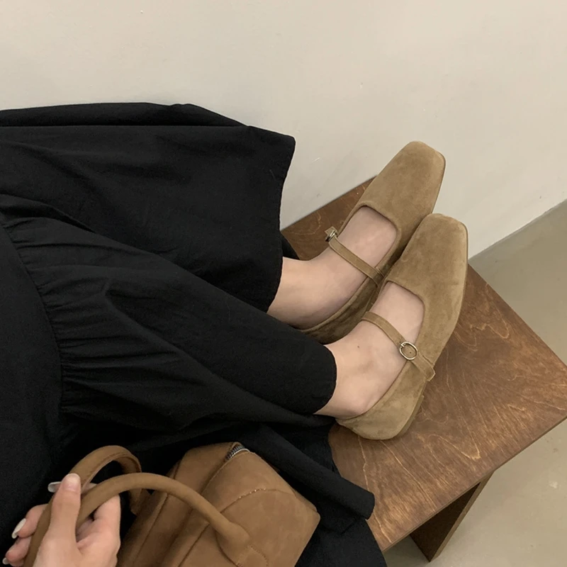 AIYUQI Mary Jane Shoes Women Flat 2025 Spring Shoes Female Genuine Leather Square Head Non-slip Large Size Ballet Shoes Women AIYUQI Mary Jane Shoes Women Flat 2025 Spring Shoes Female Genuine Leather Square Head Non-slip Large Size Ballet Shoes Women