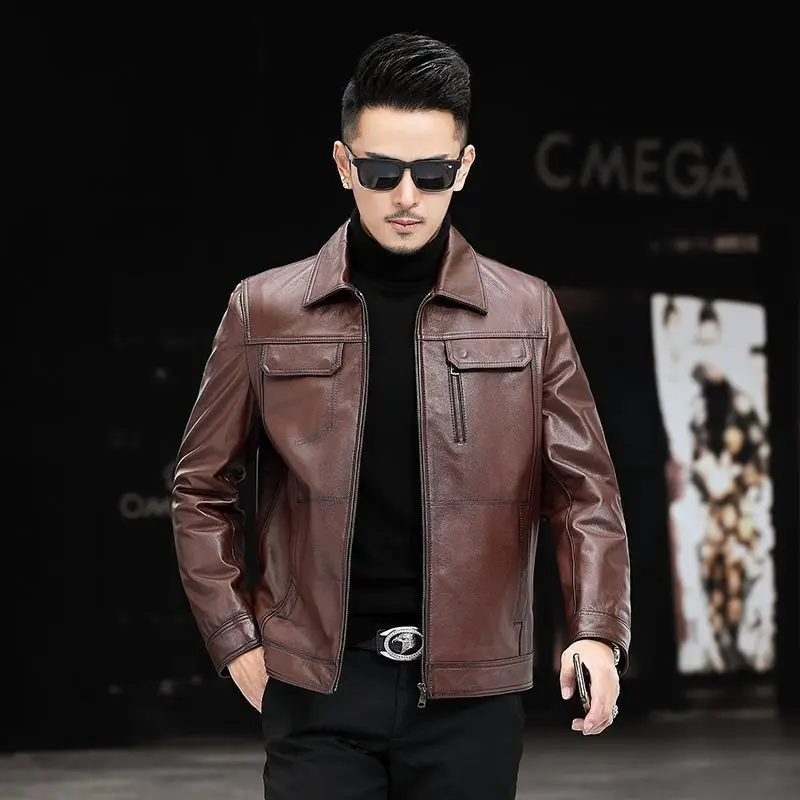 2023 Spring Autumn New Men's Real Sheepskin Jacket Male Motorcycle Casual Thin Outerwear Men Lapels Genuine Leather Coats F302
2023 Spring Autumn New Men's Real Sheepskin Jacket Male Motorcycle Casual Thin Outerwear Men Lapels Genuine Leather Coats F302