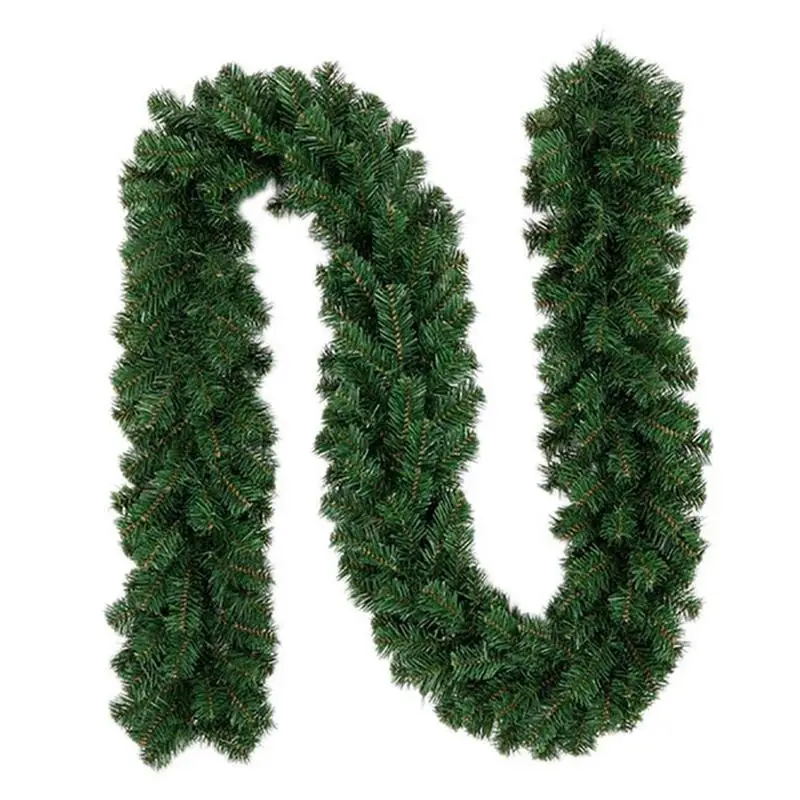 

2.7M Artificial Green Christmas Garland Wreath Xmas Pine Tree Rattan Xmas Decoration Home Wall Door Strip Christmas Decoration