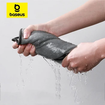 Escovas para Detalhes Automotivos: Limpezas Eficientes para Interiores de Veículos 10 Baseus Car Wash Microfiber Towel Car Polishing Care Cleaning Towels Drying Washing Towel Thick Plush Fiber Car Cleaning Cloth