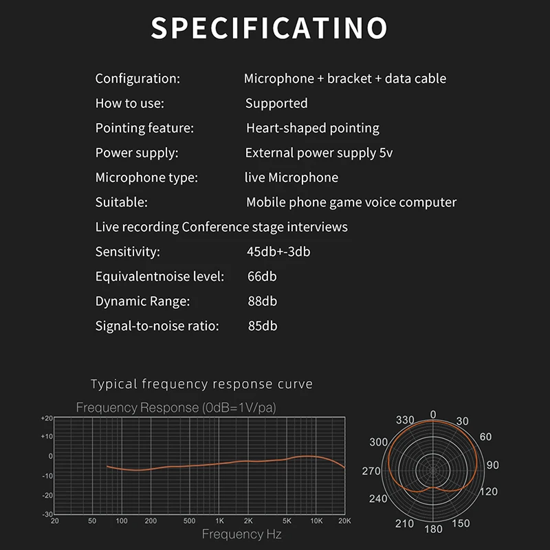 Generic Condenser Microphone USB Desktop Mic For Computer ASMR Live