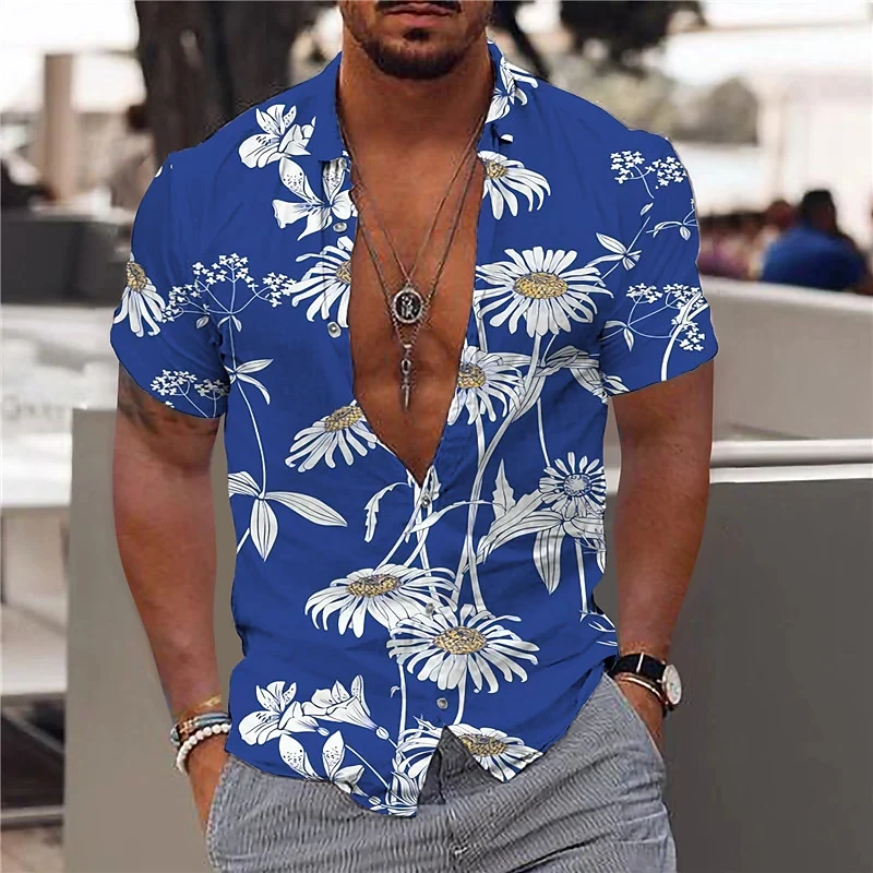 

Summer Tropical Hawaiian Shirts For Men 3d Print Men's Shirt Beach Short Sleeve Fashion Tops Tee Shirt Homme Blouse Male Camis