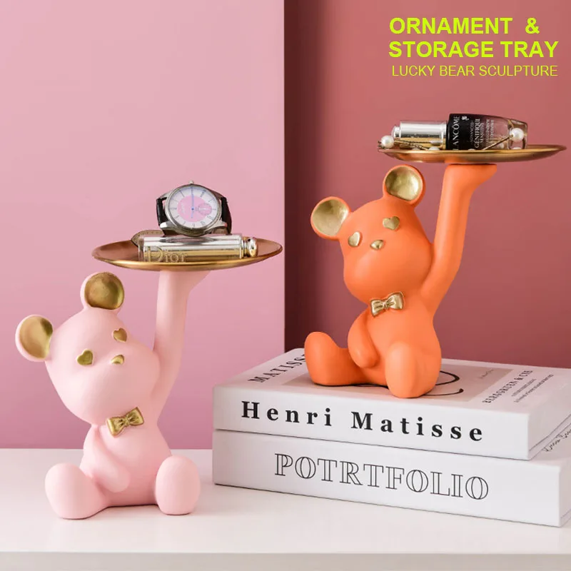 Resin Bear Storage Tray Creative Figurines Nordic Office Home Living Room Decoration Porch Desk Ornament Candy Key Stuffs Placed
Resin Bear Storage Tray Creative Figurines Nordic Office Home Living Room Decoration Porch Desk Ornament Candy Key Stuffs Placed