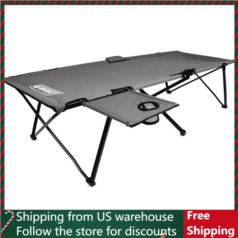 Pack-Away Camping Cot with Removable Side Table, Extra Wide Cot Fits Adults up to 6ft 6in or 300lbs, Carry Bag Included
Pack-Away Camping Cot with Removable Side Table, Extra Wide Cot Fits Adults up to 6ft 6in or 300lbs, Carry Bag Included