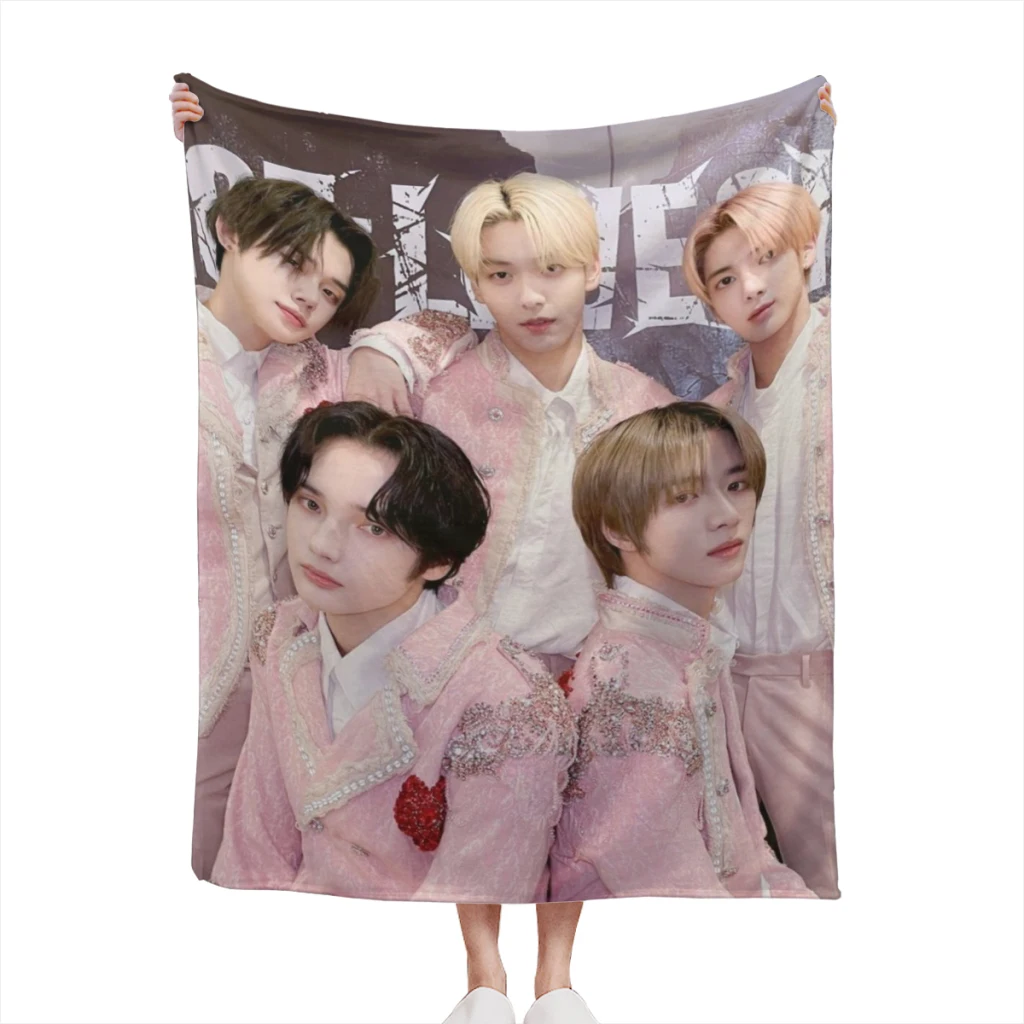 

K-pop For T-XT Fans Gifts High Quality Blanket Flannel Warm Throw Nap Knee Blankets Warm Winter