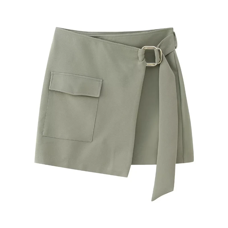 Slim High Waist Pocket Decorated Skirt Summer New Fashion Cross Slim Mini Skirt A-line Skirt
Slim High Waist Pocket Decorated Skirt Summer New Fashion Cross Slim Mini Skirt A-line Skirt
