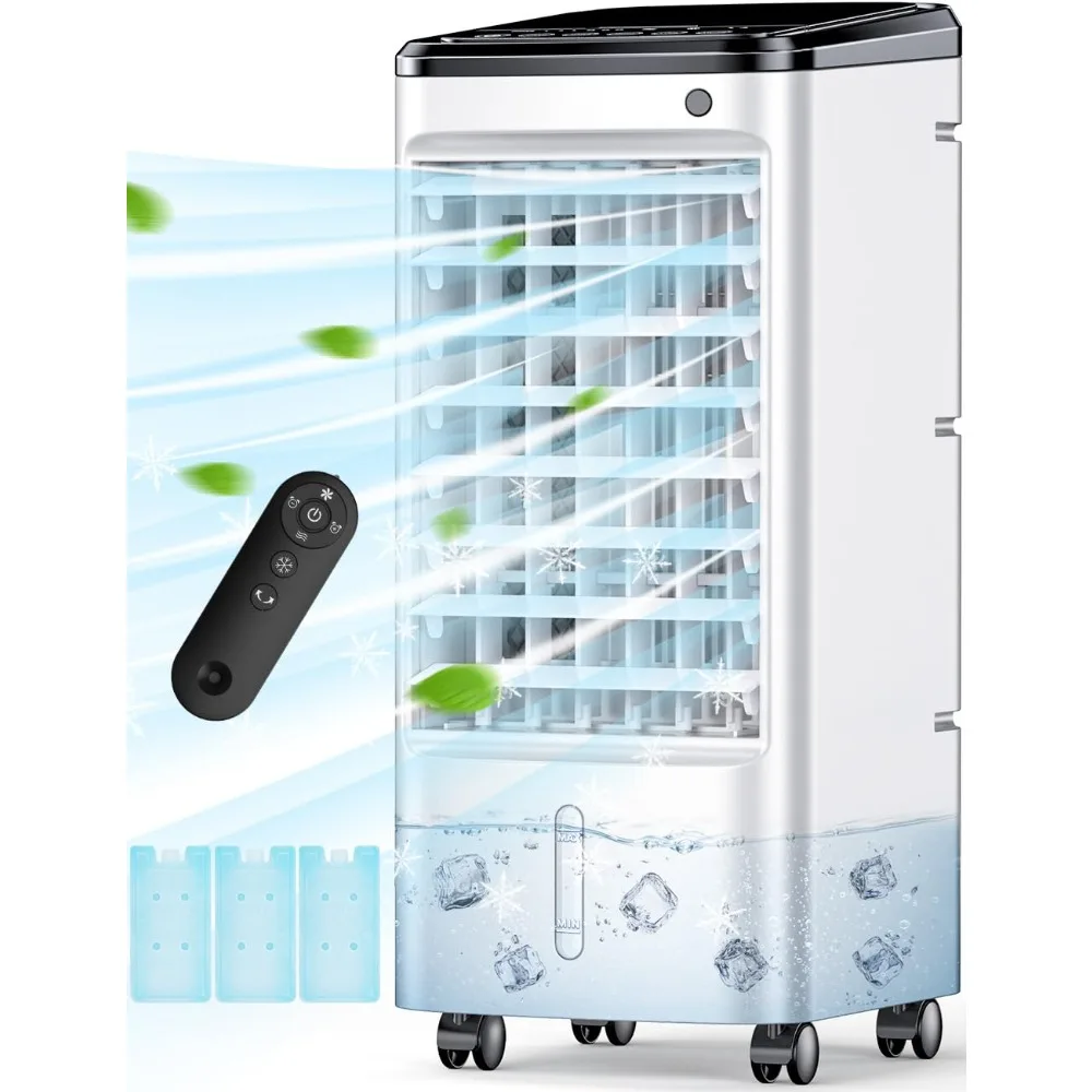 

3-IN-1 Evaporative Air Cooler, Swamp Cooler w/Sleep/Cooling Mode, 3 Modes & 3 Speeds Portable Air Conditioners