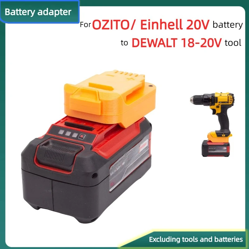 

Адаптер для OZITO/Einhell 20 в, преобразователь литиевых батарей в DEWALT 18-20 в, инструмент для беспроводной дрели (только адаптер)