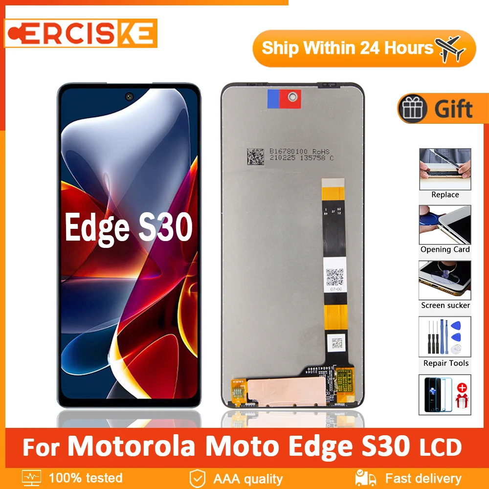 6.8" Original For Motorola Edge S30 LCD Display Touch Screen Digitizer Assembly Replacement With Tools For Moto S30 5G Display
6.8" Original For Motorola Edge S30 LCD Display Touch Screen Digitizer Assembly Replacement With Tools For Moto S30 5G Display