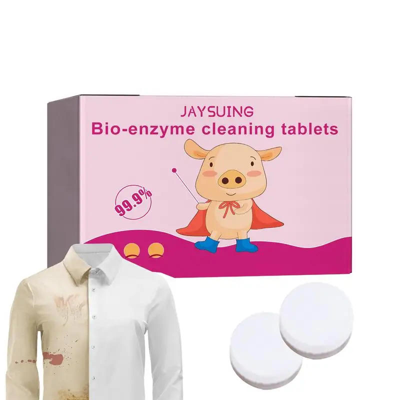 

Bio-enzyme Cleaning Tablets 10pcs Powerful Stain Remover Cleaner Multi Purpose Laundry Detergent Powder Cleaning Supplies