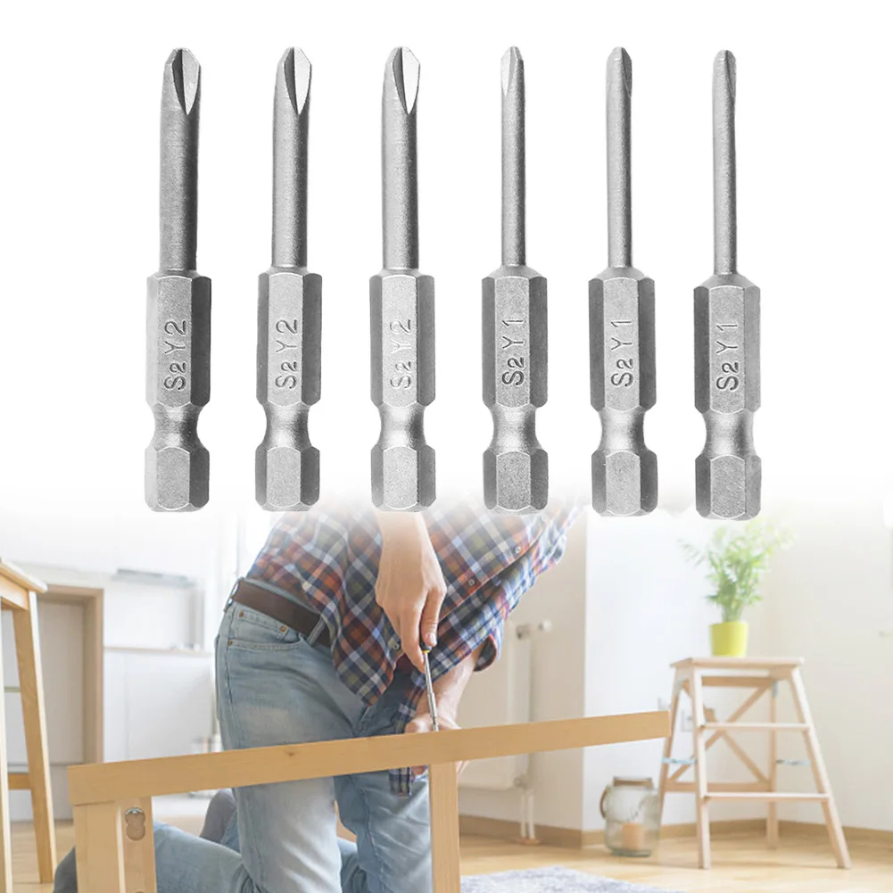 6 Pcs 50mm Y1 Y2 Tip Head Screwdriver Bits Set Hex Shank Magnetic Tri-wing Screwdriver For Drill Air Hand Tools Accessories
6 Pcs 50mm Y1 Y2 Tip Head Screwdriver Bits Set Hex Shank Magnetic Tri-wing Screwdriver For Drill Air Hand Tools Accessories