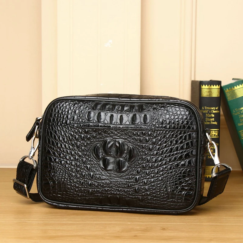 

Genuine Leather alligator handbag large capacity men's briefcase business Crossbody bag fashion men's bag real cowhide bag