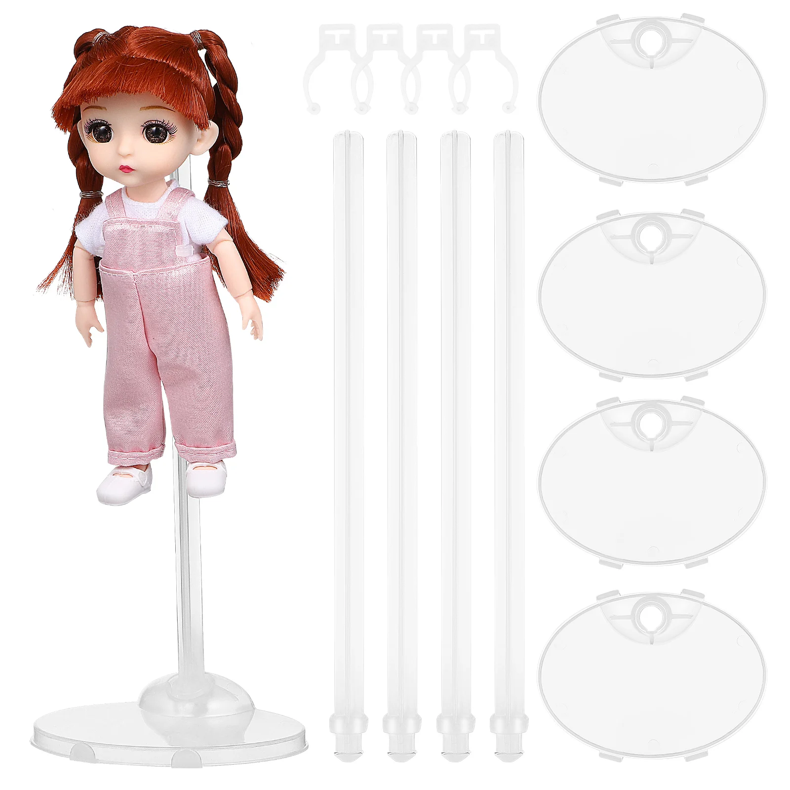 

4 Pcs Bracket Display Shelves Holder Organizers Puppet Creative Stand Plastic Support Stands Action Figure Racks