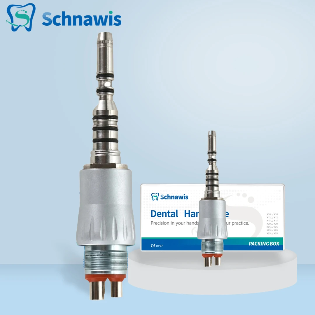 

Schnawis Dental Fiber Optic Quick Coupling LED Turbine Connector Dentistry Inner Water Air Motor Slow Speed Handpiece Parts