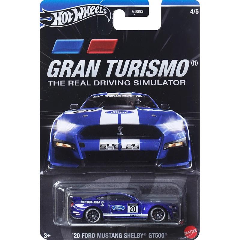 

Original Hot Wheels Car Gran Turismo 20 Ford Mustang Shelby GT500 Toys for Boy 1/64 Diecast Metal Vehicles Model Birthday Gift