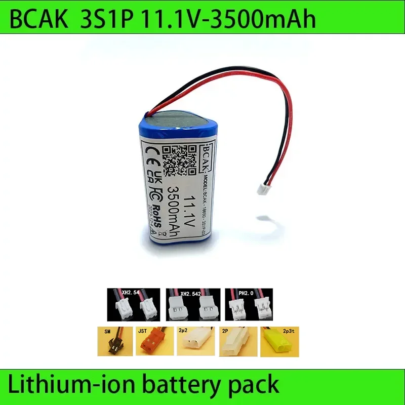 BCAK 11.1V 3500mAh 3S1P 18650 Lithium Battery Pack with 5A BMS for Backup Power for CCTV Cameras Li-Ion
BCAK 11.1V 3500mAh 3S1P 18650 Lithium Battery Pack with 5A BMS for Backup Power for CCTV Cameras Li-Ion