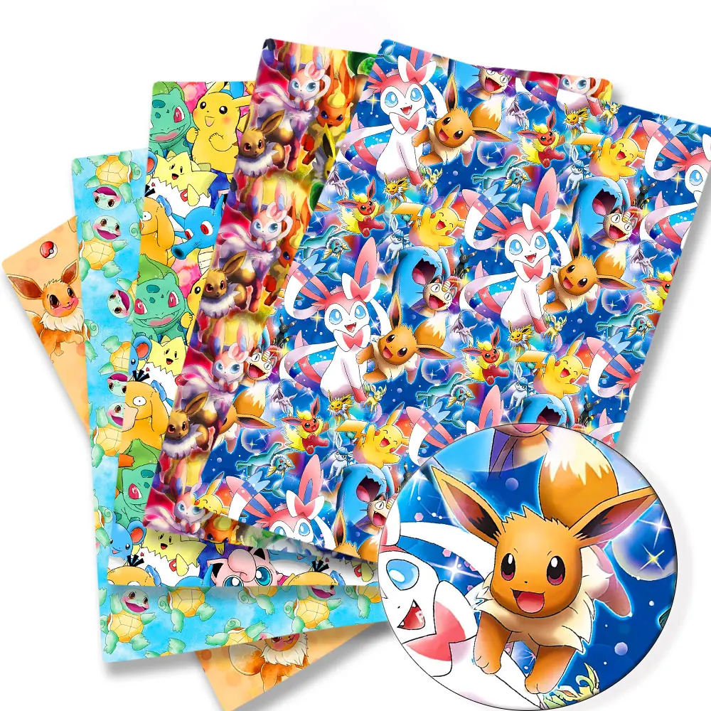 

Pokemon Cartoon Fabric140*50cm Handmade Sewing Patchwork Quilting Baby Dress Home Sheet Printed Fabric Fabric Sewing Kids Fabric