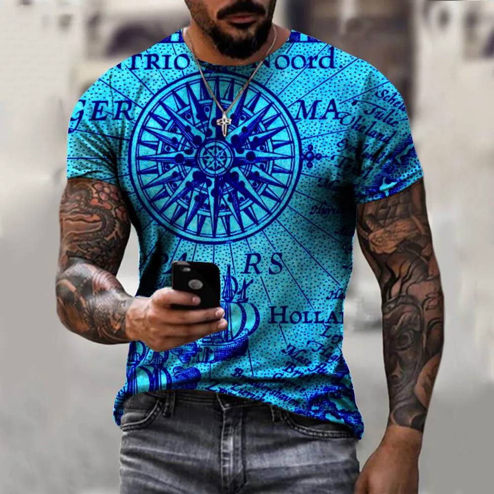 Vintage Compass T Shirt Men 3D Print Shirt Harajuku Street Fashion Oversized Short Sleeve Top Summer Clothes
Vintage Compass T Shirt Men 3D Print Shirt Harajuku Street Fashion Oversized Short Sleeve Top Summer Clothes